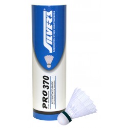 Silvers PRO-370 White Nylon Shuttlecocks (Pack of 6)